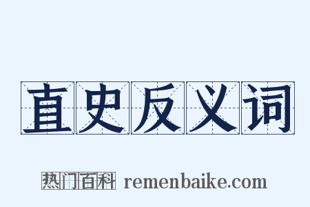 直史反义词是什么意思的图片